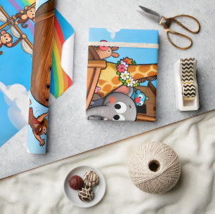 Papier Cadeau La grande aventure de l'arche de Noé
