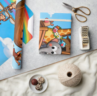 Papier Cadeau La grande aventure de l'arche de Noé