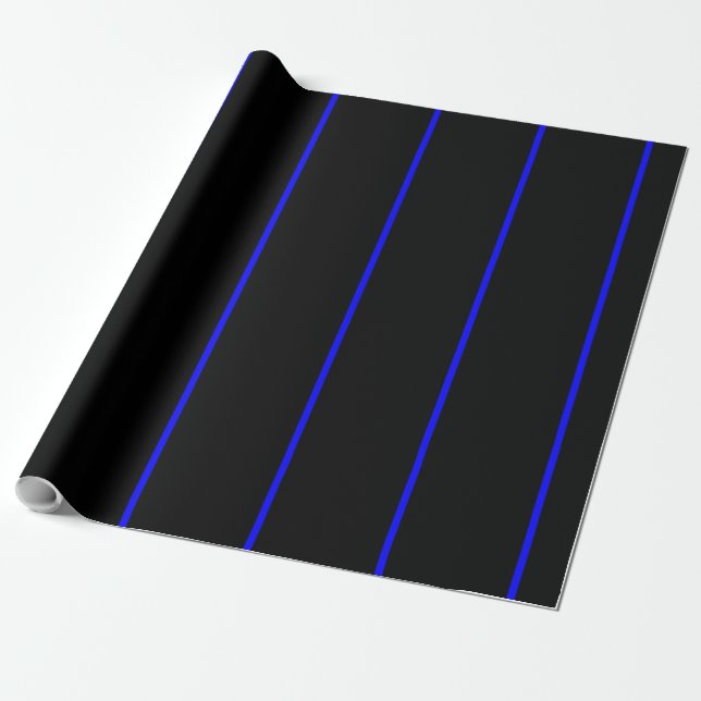Papier Cadeau La Ligne bleue symbolisée par Thin Line (Déroulé)