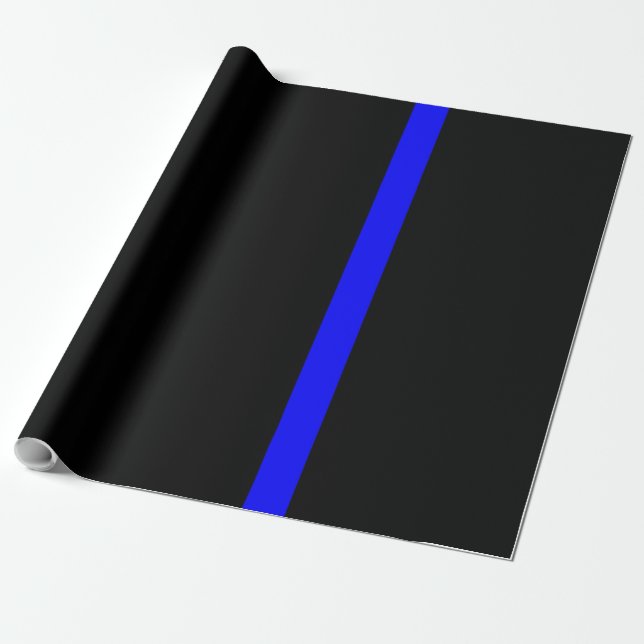Papier Cadeau La Ligne bleue symbolisée par Thin Line (Déroulé)