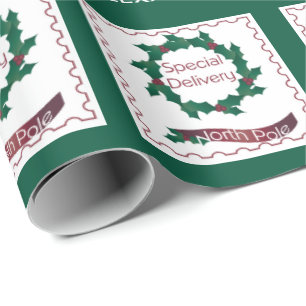 Papier Cadeau La livraison spéciale personnalisée de Père Noël
