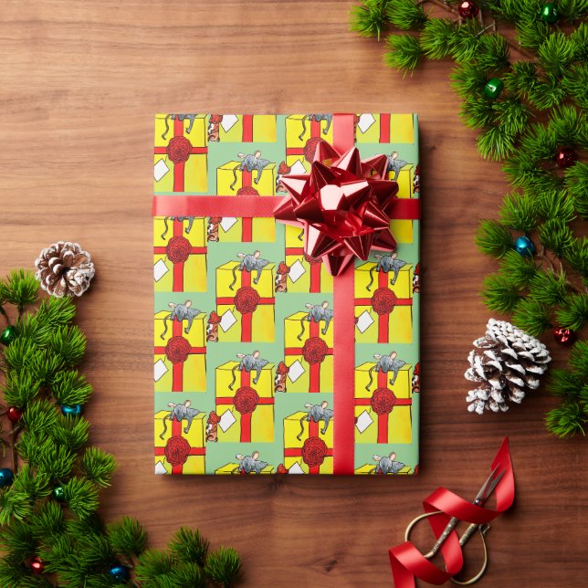 PAPIER CADEAU LA MICE ET LES NOËL PRÉSENTS (Cadeau de vacances)