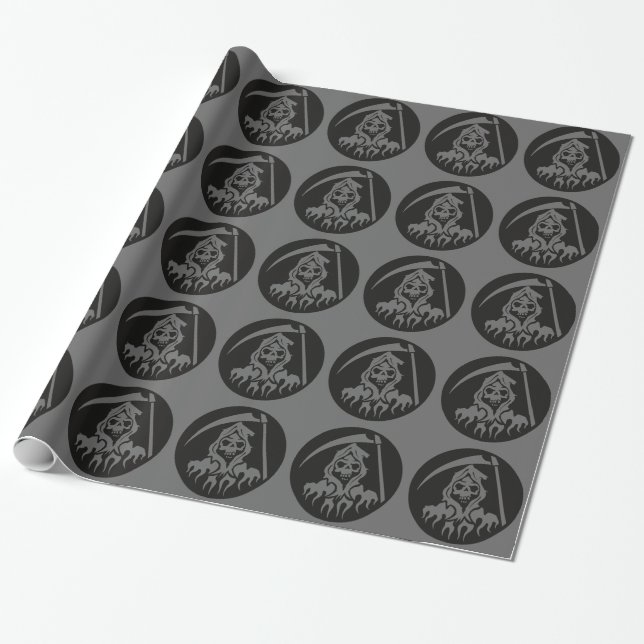 Papier Cadeau La mort avec la faux (Déroulé)