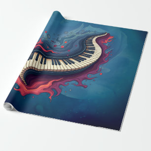 Papier Cadeau La musique en mouvement, le piano incurvé.