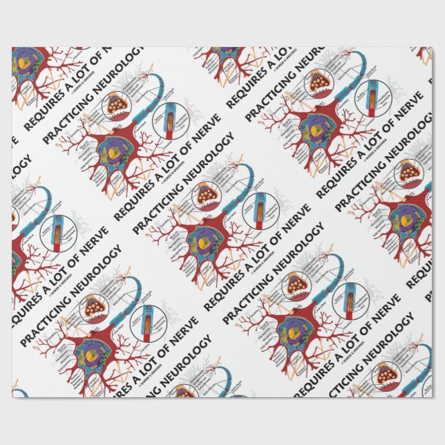 Papier Cadeau La neurologie de pratique exige beaucoup de nerf (Plat)