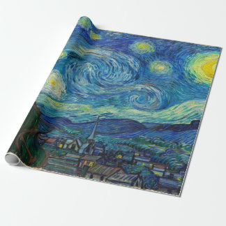 Papier Cadeau La nuit étoilée par Vincent van Gogh Decoupage