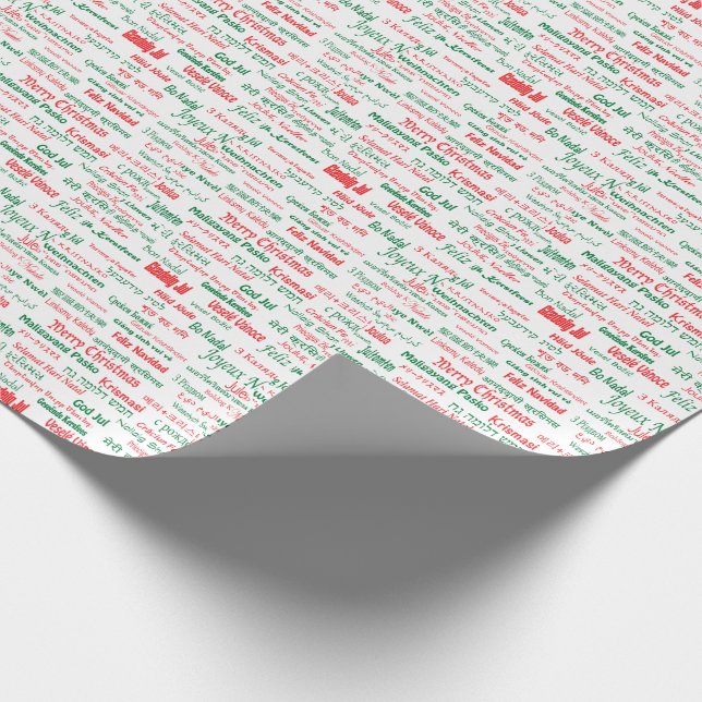 Papier Cadeau La paix coexistent Joyeux Noël heureux beaucoup de (Coin)