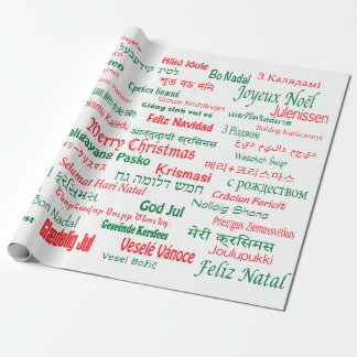 Papier Cadeau La paix coexistent Joyeux Noël heureux beaucoup de
