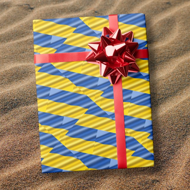 Papier Cadeau La paix jaune bleu moderne Pas de guerre Ukraine i (Créateur téléchargé)