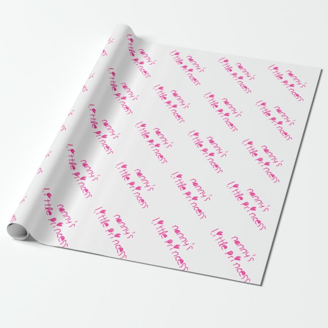 Papier Cadeau La petite princesse papier d'emballage de la bonne (Déroulé)