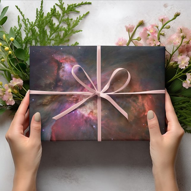 Papier Cadeau La photo céleste de la nébuleuse d'Orion (Pink Nebula Wrapping Paper)