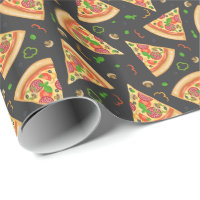 La pizza découpe l'arrière - plan en tranches