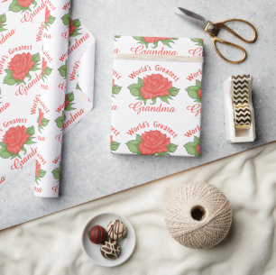 Papier Cadeau La plus grande grand grand-mère du monde