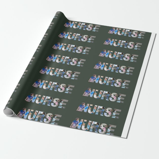 Papier Cadeau la première lettre de l'alphabet. (Déroulé)