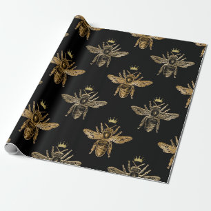 Papier Cadeau La Reine des abeilles en noir