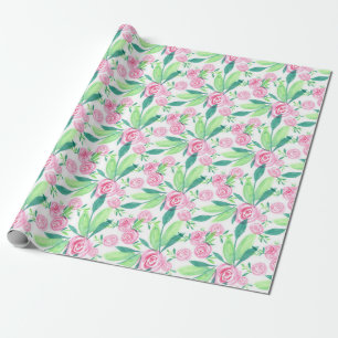 Papier Cadeau La Rosa Aquarelle Florale Papier d'écrêtage botani
