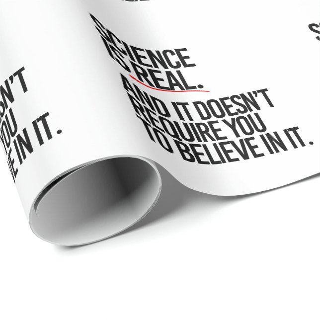 PAPIER CADEAU LA SCIENCE EST RÉELLE (Coin rond)