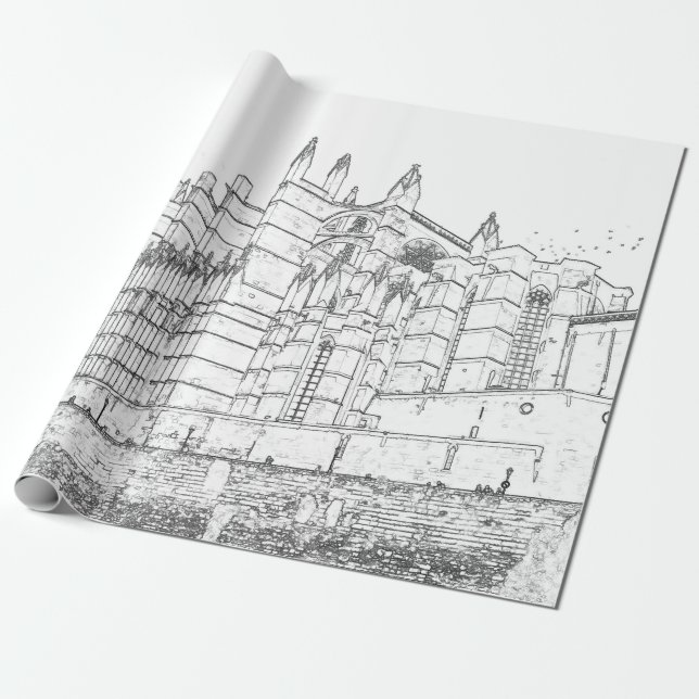 Papier Cadeau La Seu, Cathédrale de Palma de Majorque - Espagne (Déroulé)