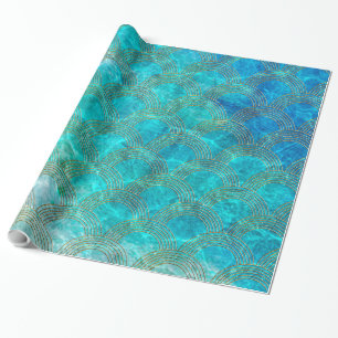 Papier Cadeau La sirène mesure l'amusement de mer de l'eau d'été
