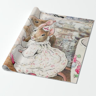 Papier Cadeau "La souris écoutée au talon" par Beatrix Potte