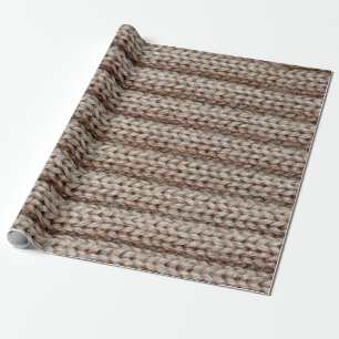 Papier Cadeau la texture du tissu uni tricoté, brun