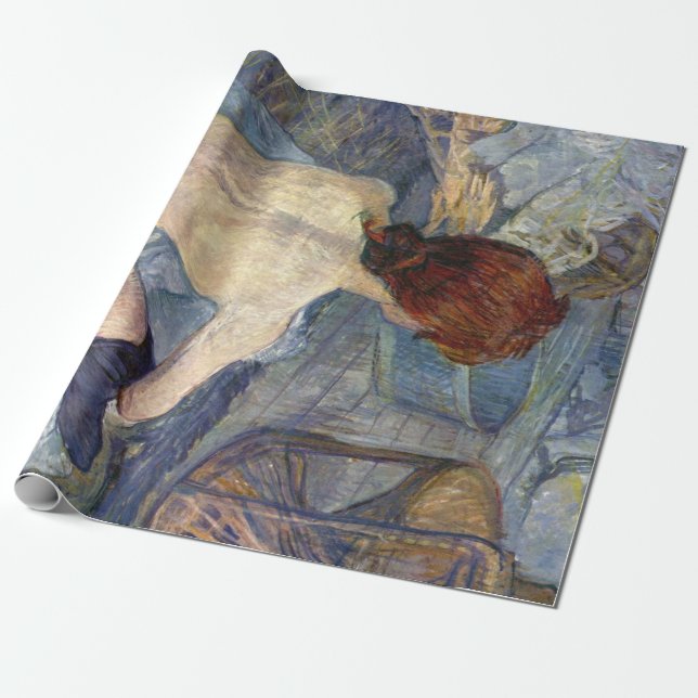 Papier Cadeau La Toilette Rousse - Peinture Toulouse-Lautrec (Déroulé)