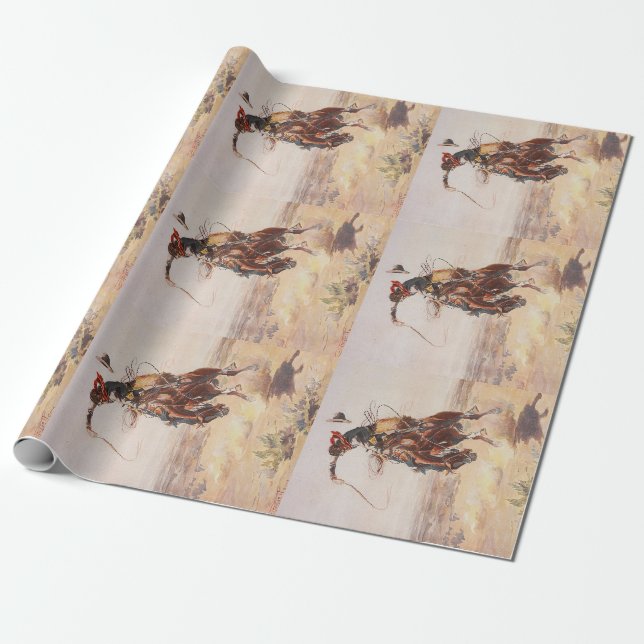 Papier Cadeau La vie de cowboy de PIÈCE EN T (Déroulé)