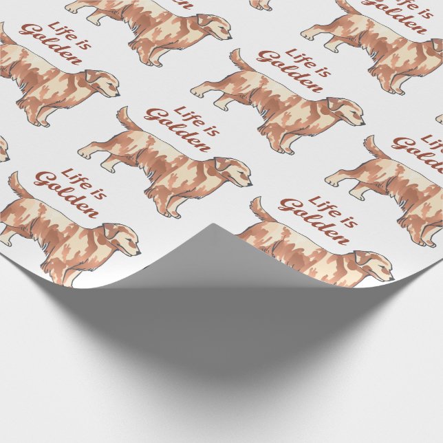 Papier Cadeau La vie est dorée (Coin)