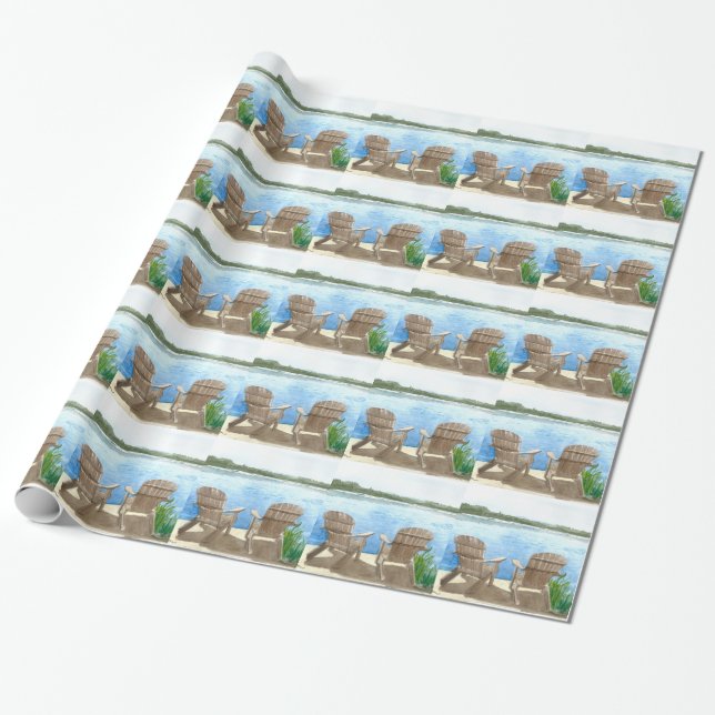 Papier Cadeau La vie est meilleure au lac (Déroulé)