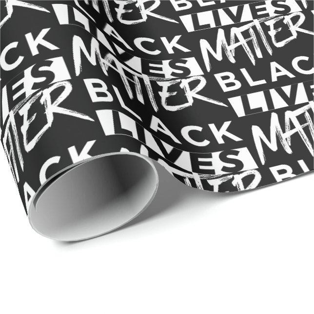 Papier Cadeau La vie noire (Coin rond)