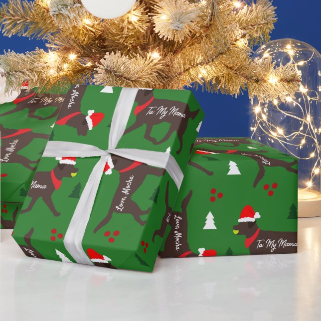 Papier Cadeau Laboratoire de chocolat Noël Customisé Ajouter le  (Vacances)