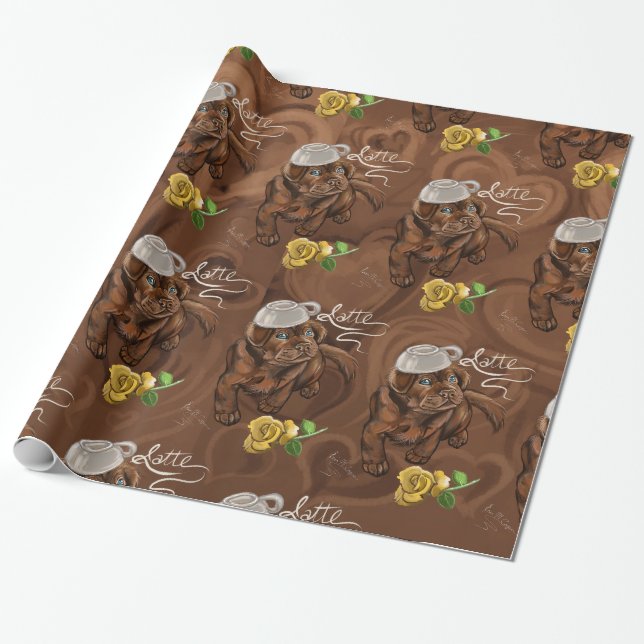 Papier Cadeau Laboratoire en latte de chocolat (Déroulé)
