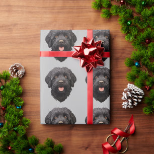 Papier Cadeau Labradoodle Chien noir
