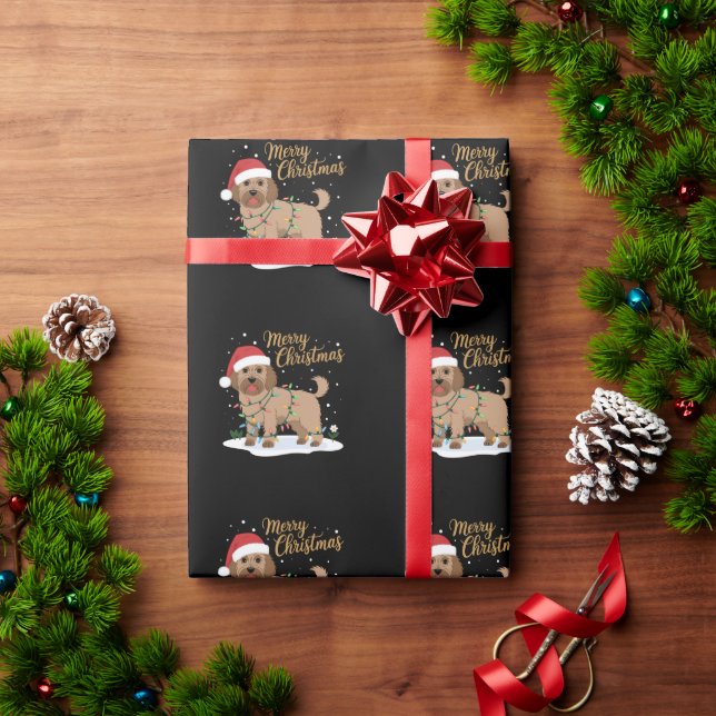 Papier Cadeau Labradoodle Joyeux Noël Funny Noël Amoureux des ch (Cadeau de vacances)