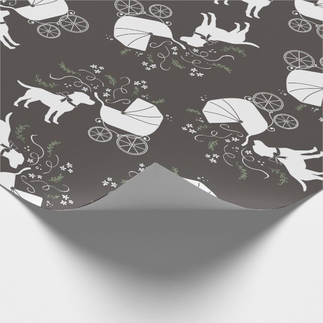 Papier Cadeau Labrador Baby shower de chien Laboratoire gris Neu (Coin)
