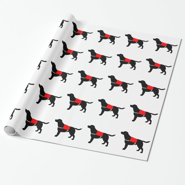 Papier Cadeau Labrador retriever en service (Déroulé)