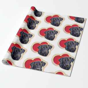 Papier Cadeau Labrador Retriever Heart