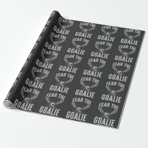 Papier Cadeau Lacrosse Joueur Lax Goalie Stick Helmet Sport Fun