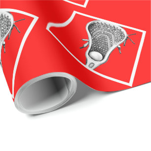 Papier cadeau Lacrosse Rouge