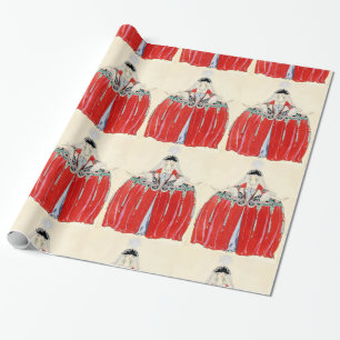 PAPIER CADEAU LADINE EN MODE ROUGE COSTUME DESIGNER MAKEUP ARTIS