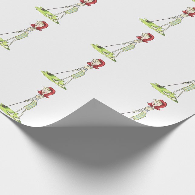 Papier Cadeau Lady Golfer (Coin)