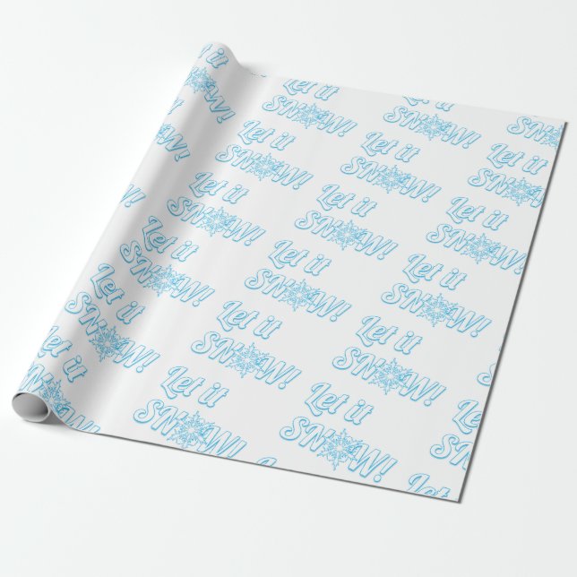 Papier Cadeau Laisse-le neiger ! (Déroulé)