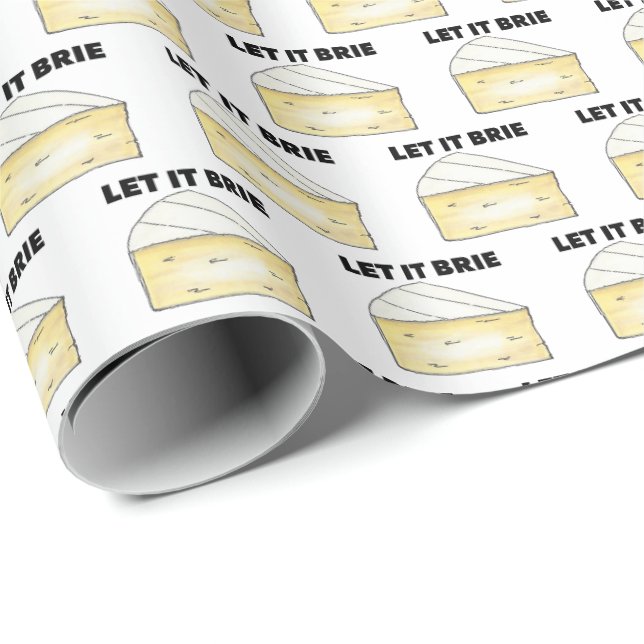 Papier Cadeau Laisser Brie (Be) Fromage Wedge Alimentation Cuisi (Coin rond)