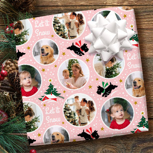 Papier Cadeau Laisser la neige Scottie Chien s'amuser Photo pers