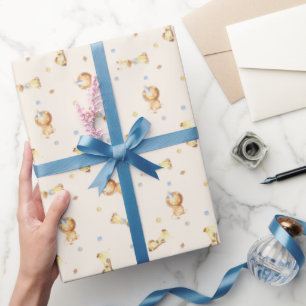 Papier Cadeau Laisser l'aventure commencer petit bébé Baby showe