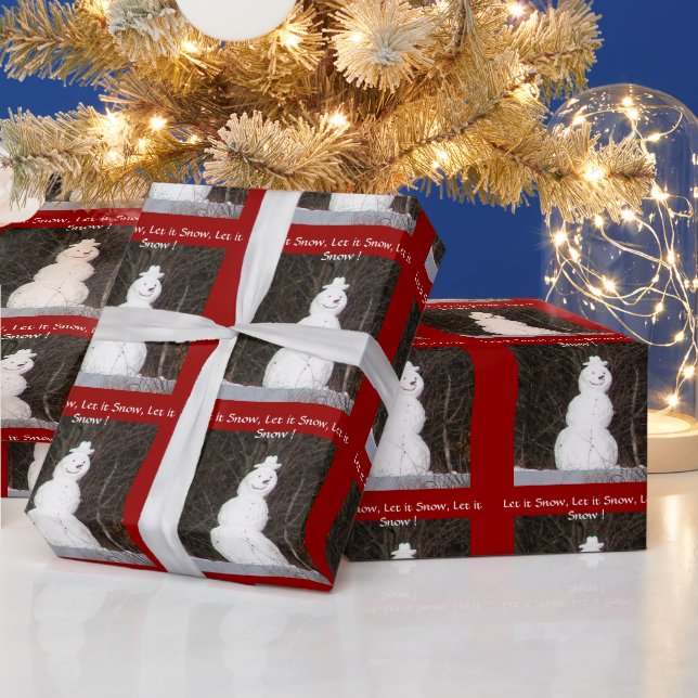 Papier Cadeau Laisser le papier d'enneigement hivernal (Vacances)