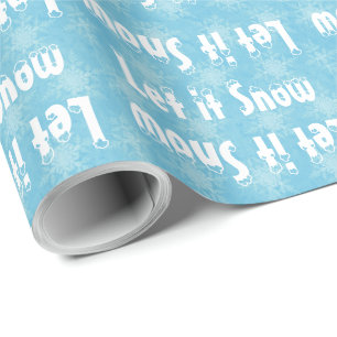 Papier Cadeau Laisser les flocons de neige