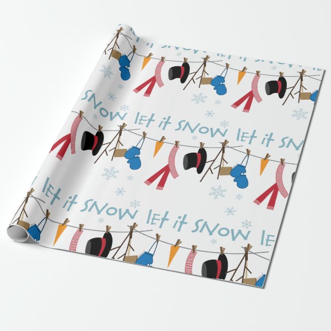 Papier Cadeau Laisser neiger (Déroulé)