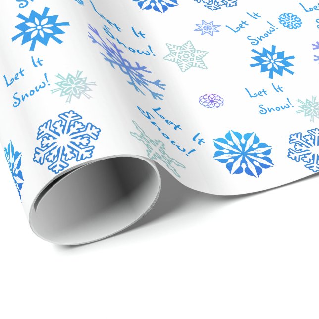 Papier Cadeau Laissez lui blanc comme neige (Coin rond)