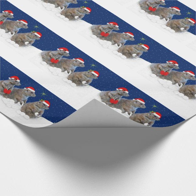 Papier Cadeau Laissez lui neiger papier d'emballage de Noël (Coin)